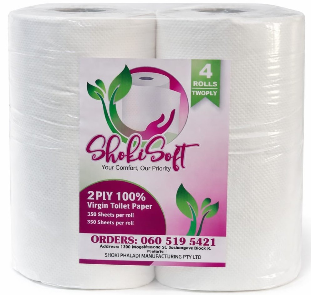 ShokiSoft 2-ply toilet paper rolls - soft and strong